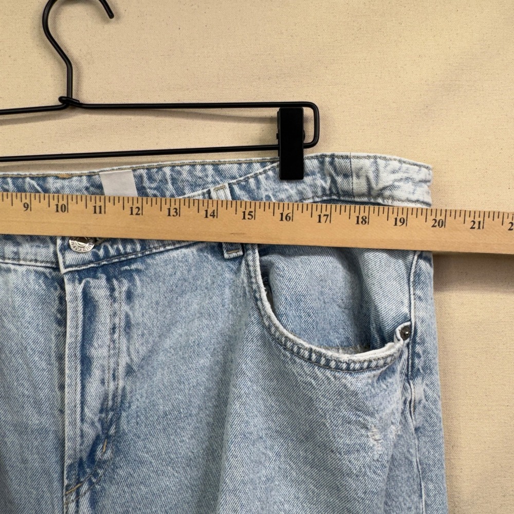 H&M &Denim Boyfriend Jeans 18 Light Wash Distressed‎ Grunge Streetwear 5856 - Picture 5 of 13